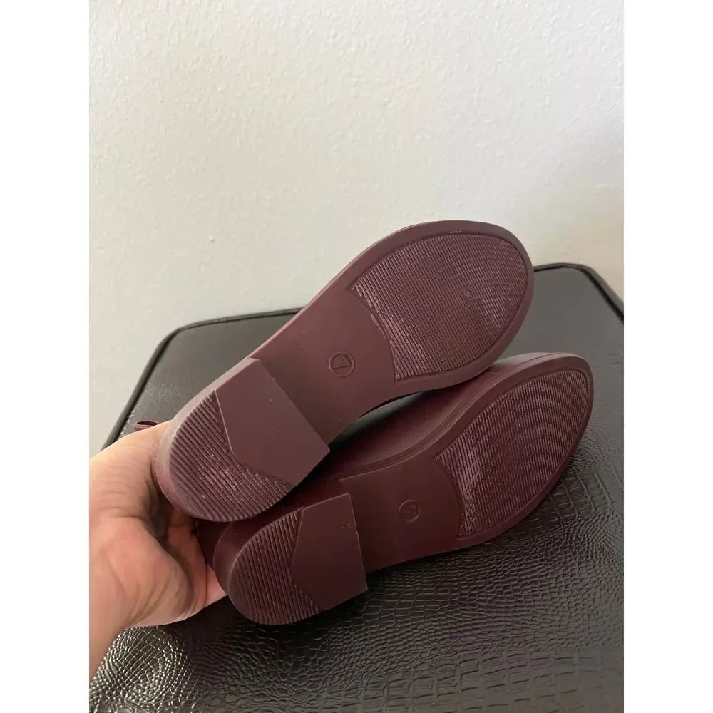 A NEW DAY Burgundy Ankle Rubber Rain Boots - Picture 9 of 9